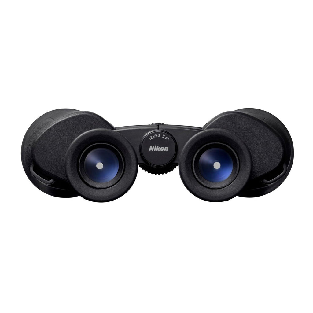 Nikon Action 12x50 Binoculars (Black) with Bungee Strap Bundle