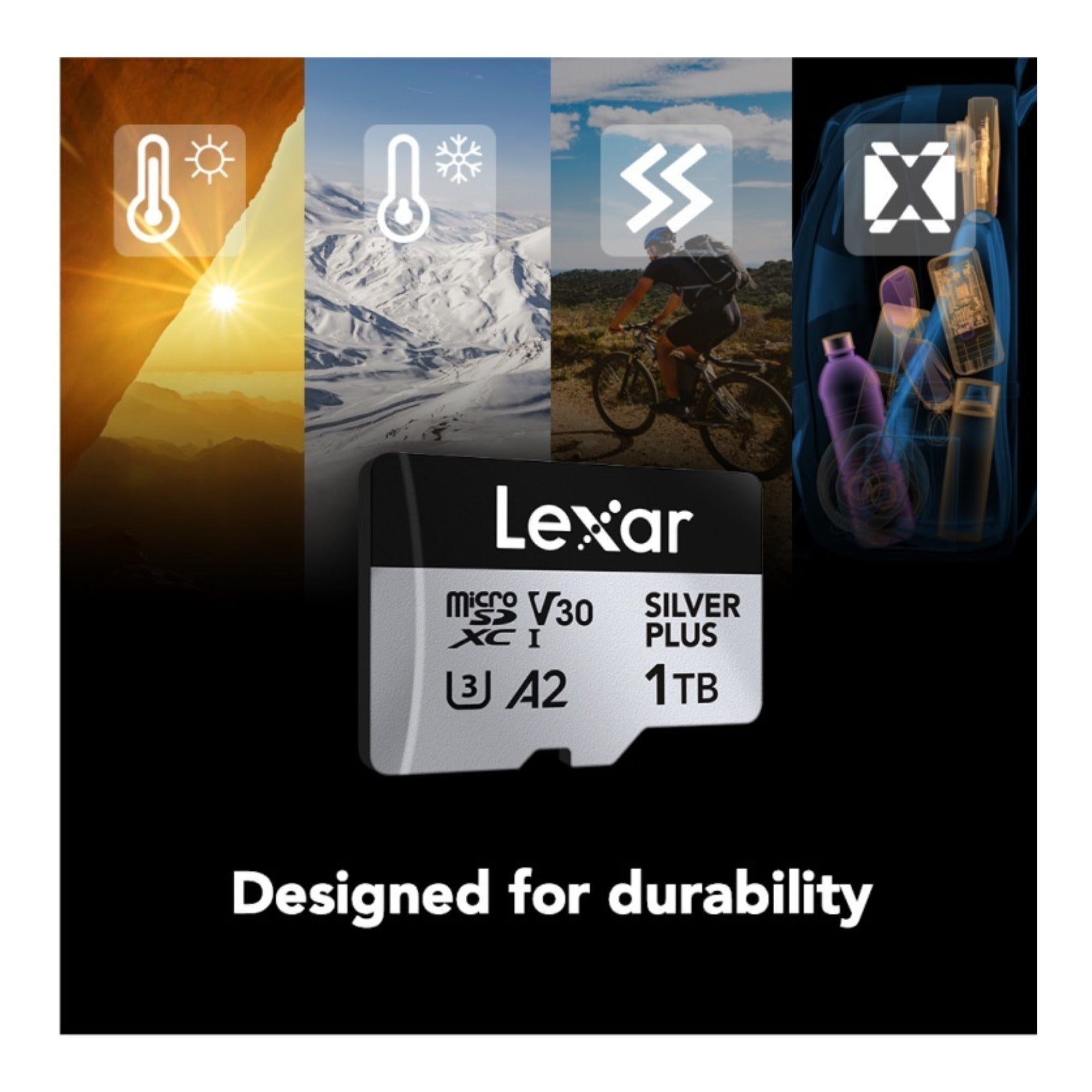 Lexar 1TB Professional SILVER PLUS UHS-I microSDXC Memory Card with SD Adapter