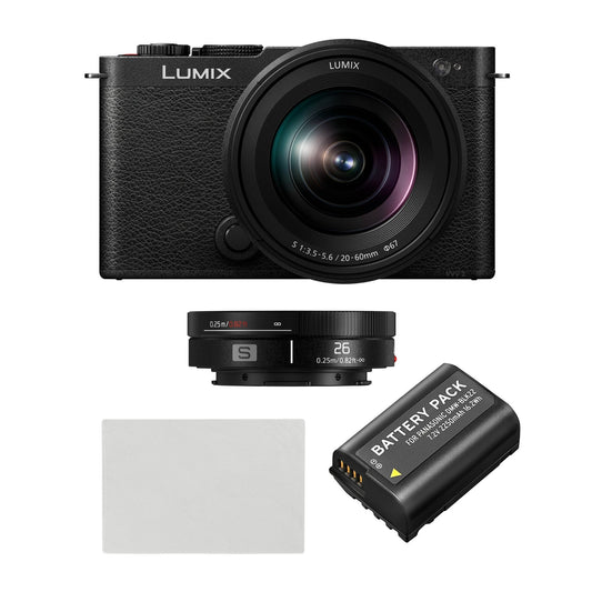 Panasonic Lumix S9 Full-Frame Mirrorless Camera with 20-60mm F3.5-5.6 Lens (Black) Bundle
