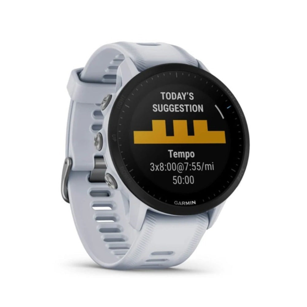 Garmin Forerunner 955 Premium Running Watch, Whitestone