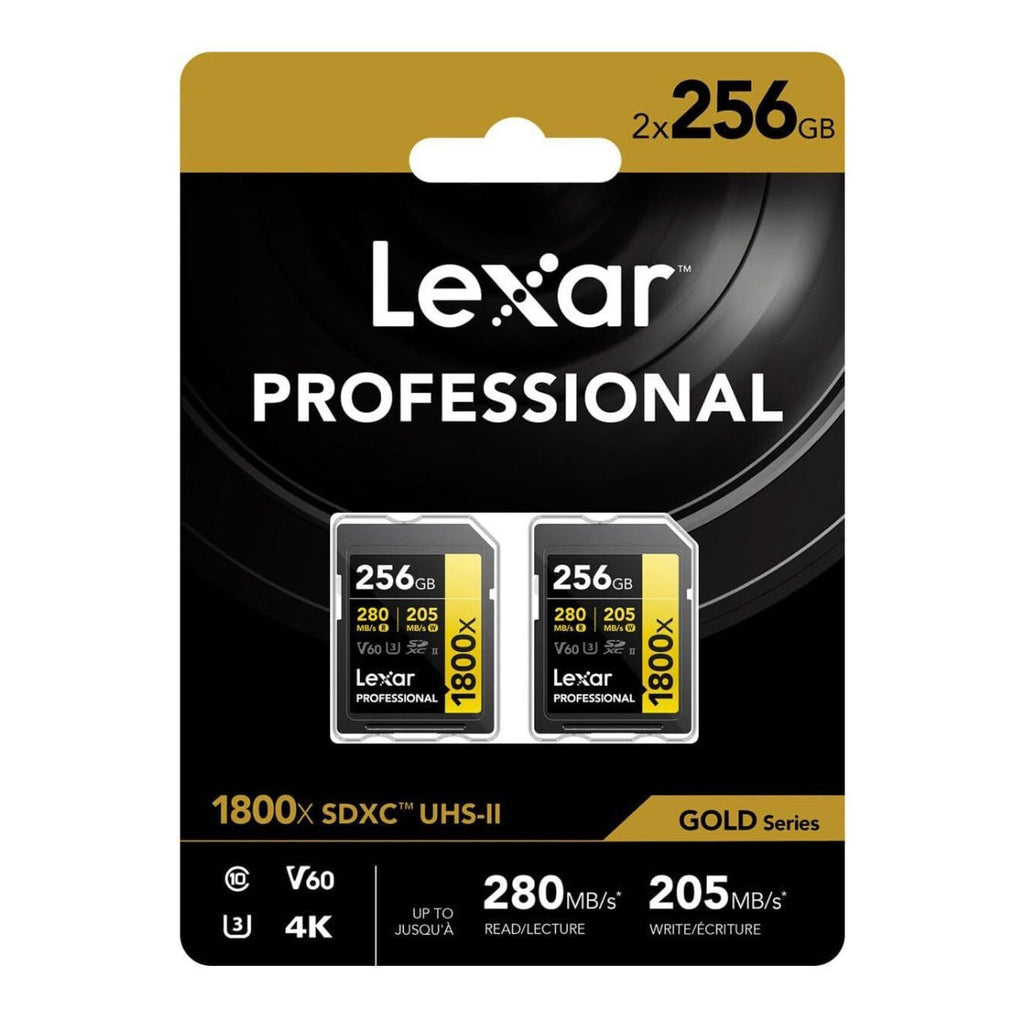 Lexar Professional 1800X 256GB SDXC UHS-II (2-Pack)