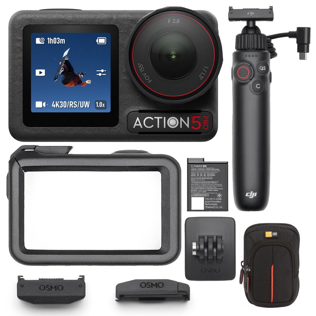 DJI Osmo Action 5 Pro Standard Combo with Multifunctional Handle and Cold Shoe Expansion Bundle