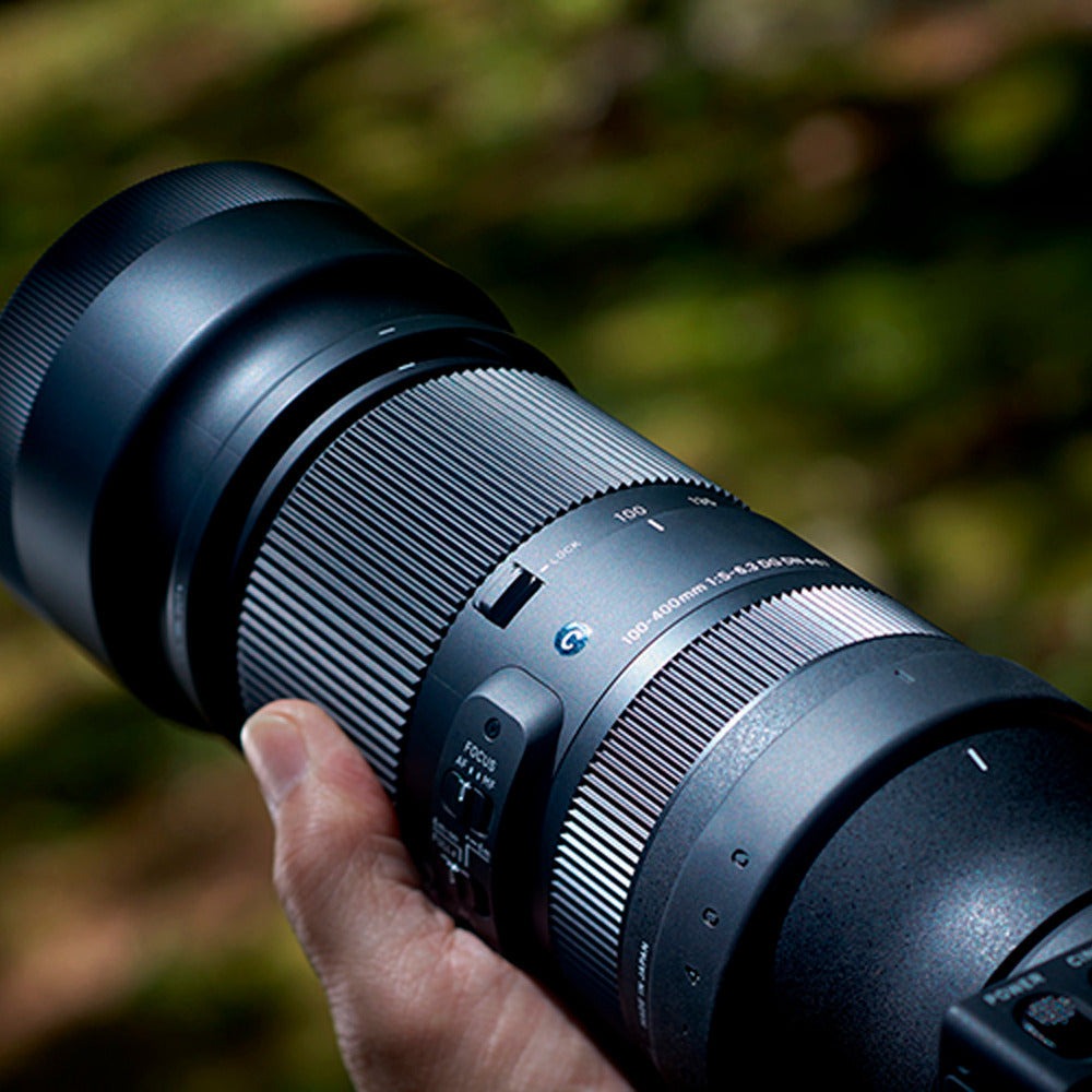 Sigma 100-400mm f/5-6.3 DG DN OS Contemporary Lens for L Mount with Street Camera Gadget Bag Bundle