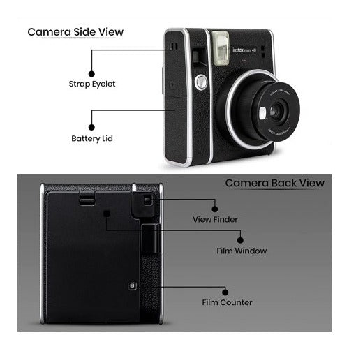 Fujifilm Instax Mini 40 Instant Film Camera with Twin Film Pack (20 Exposures)