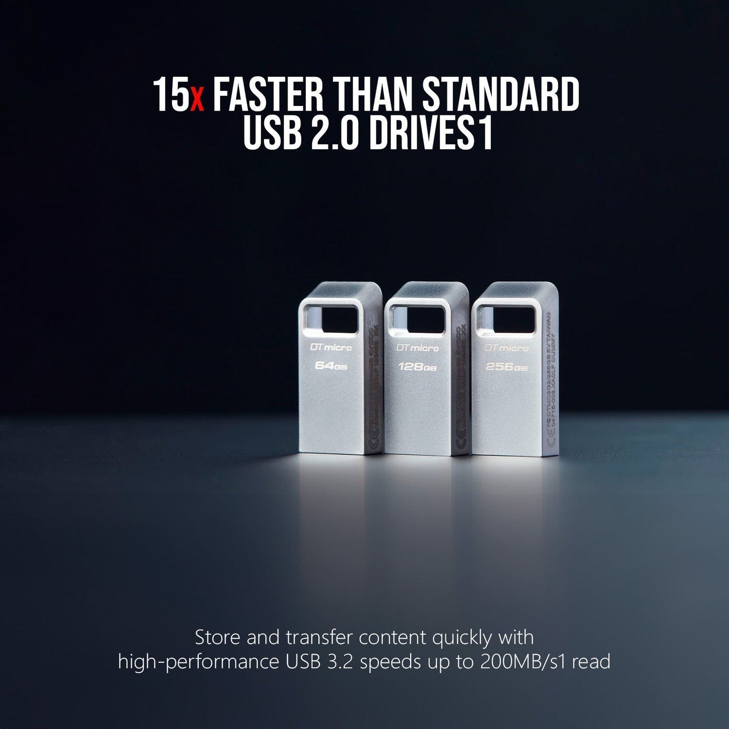 Kingston 64GB DataTraveler Micro USB Metal Flash Drive (10-Pack) and Keyrings (10-Pack) Bundle