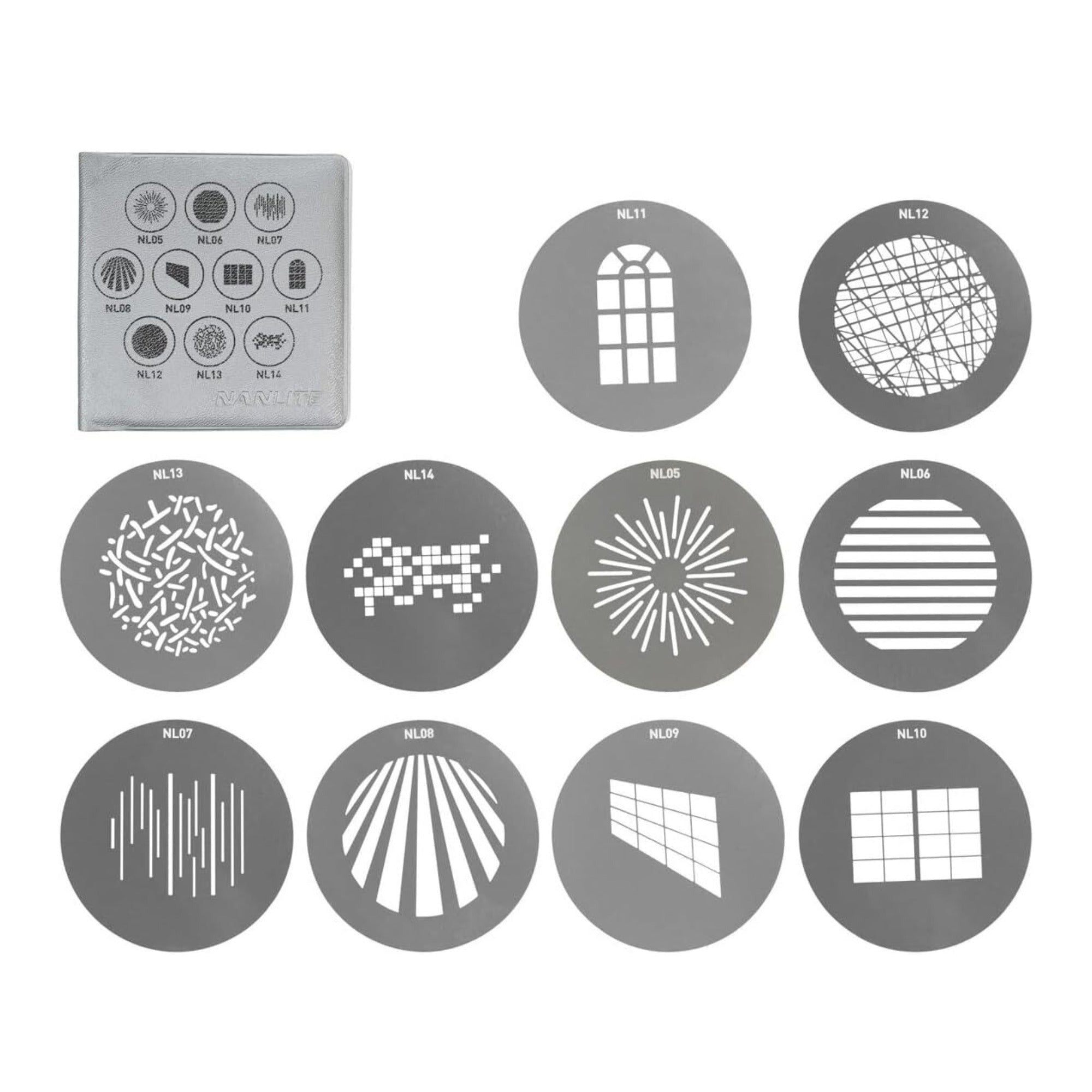 NANLITE GOBO Set 1 Attachment for PJ-FZ60-19/36 Projector Mounts