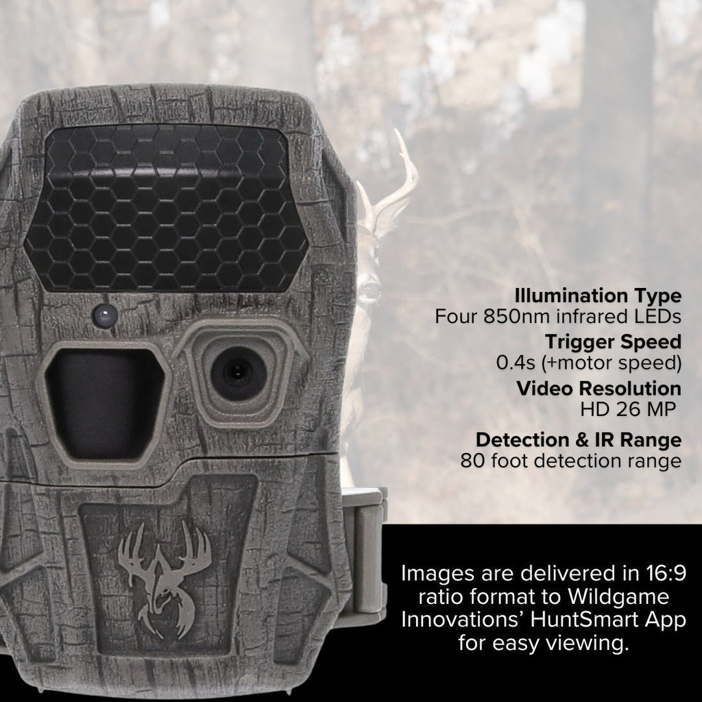 Wildgame Innovations Encounter XT Cellular 26MP Trail Camera with 720p Video Capture Bundle