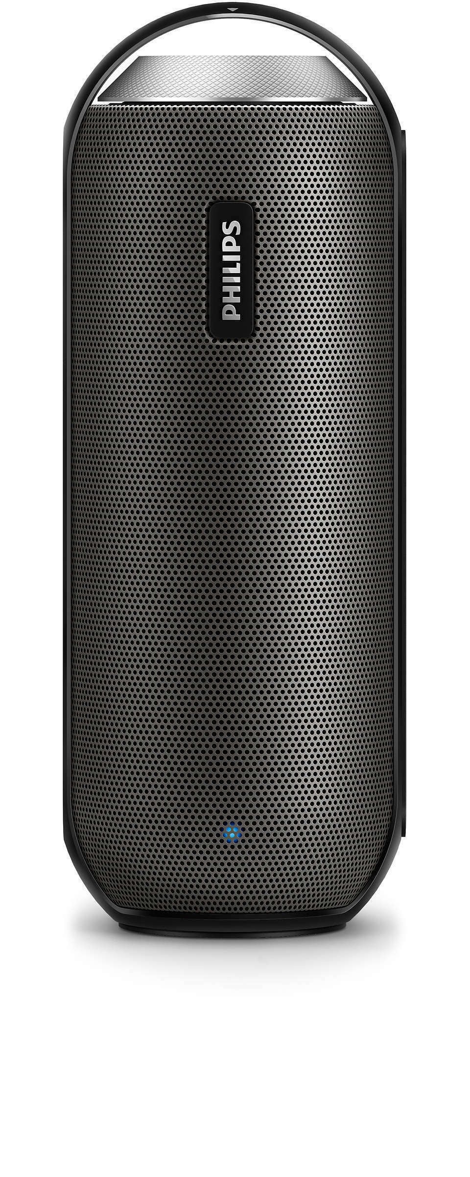 Philips Splash Proof Wireless Bluetooth Portable Speaker (Gun Metal Black)