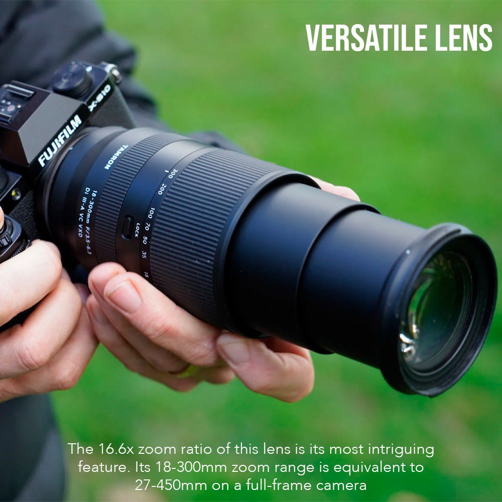 Tamron 18-300mm F/3.5-6.3 Di III-A VC VXD Lens (X-Mount) with Software Suite, Case and Accessory kit