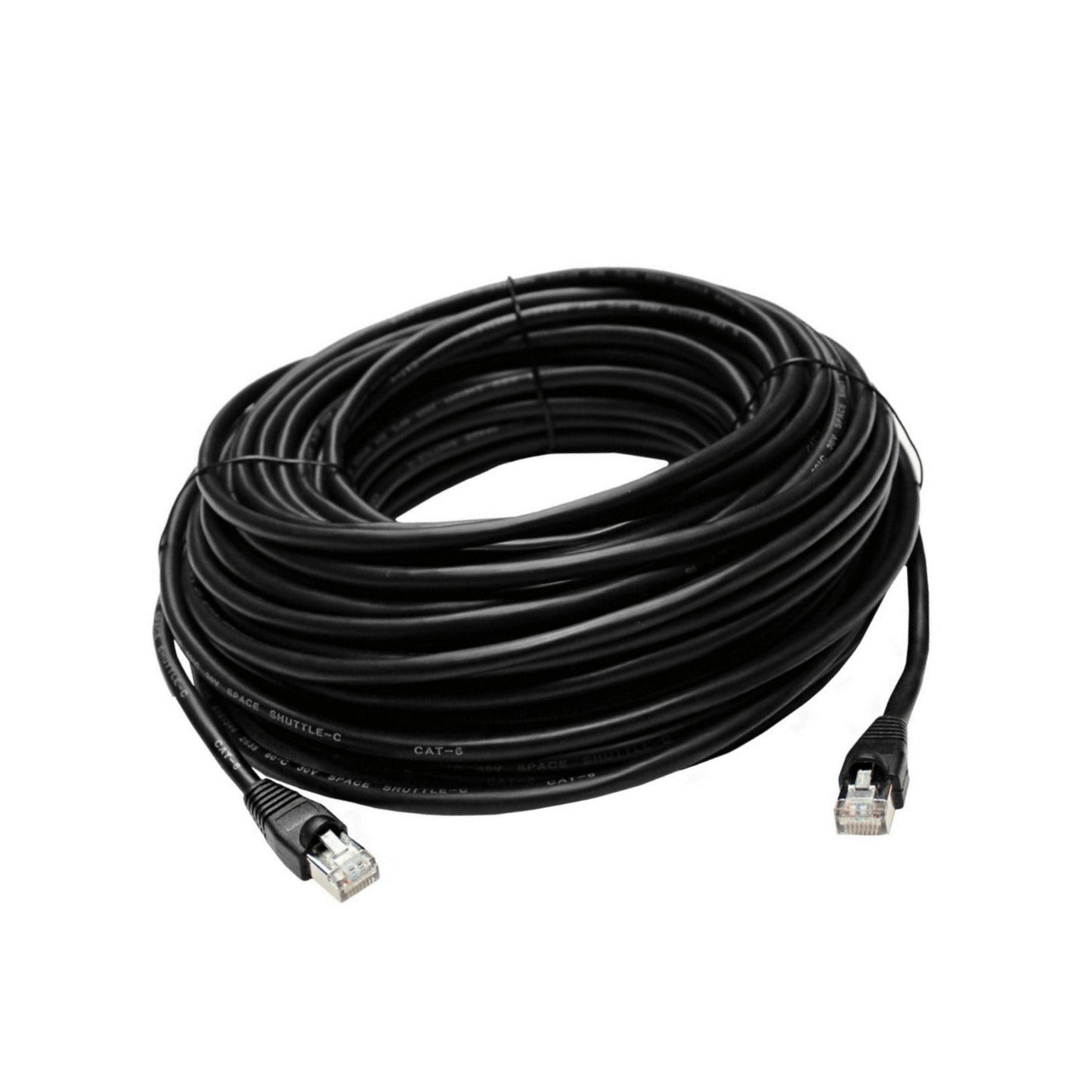 Lorex 200-Feet CAT6 Waterproof, and Fire-Resistant Cable (Black) 2-Pack