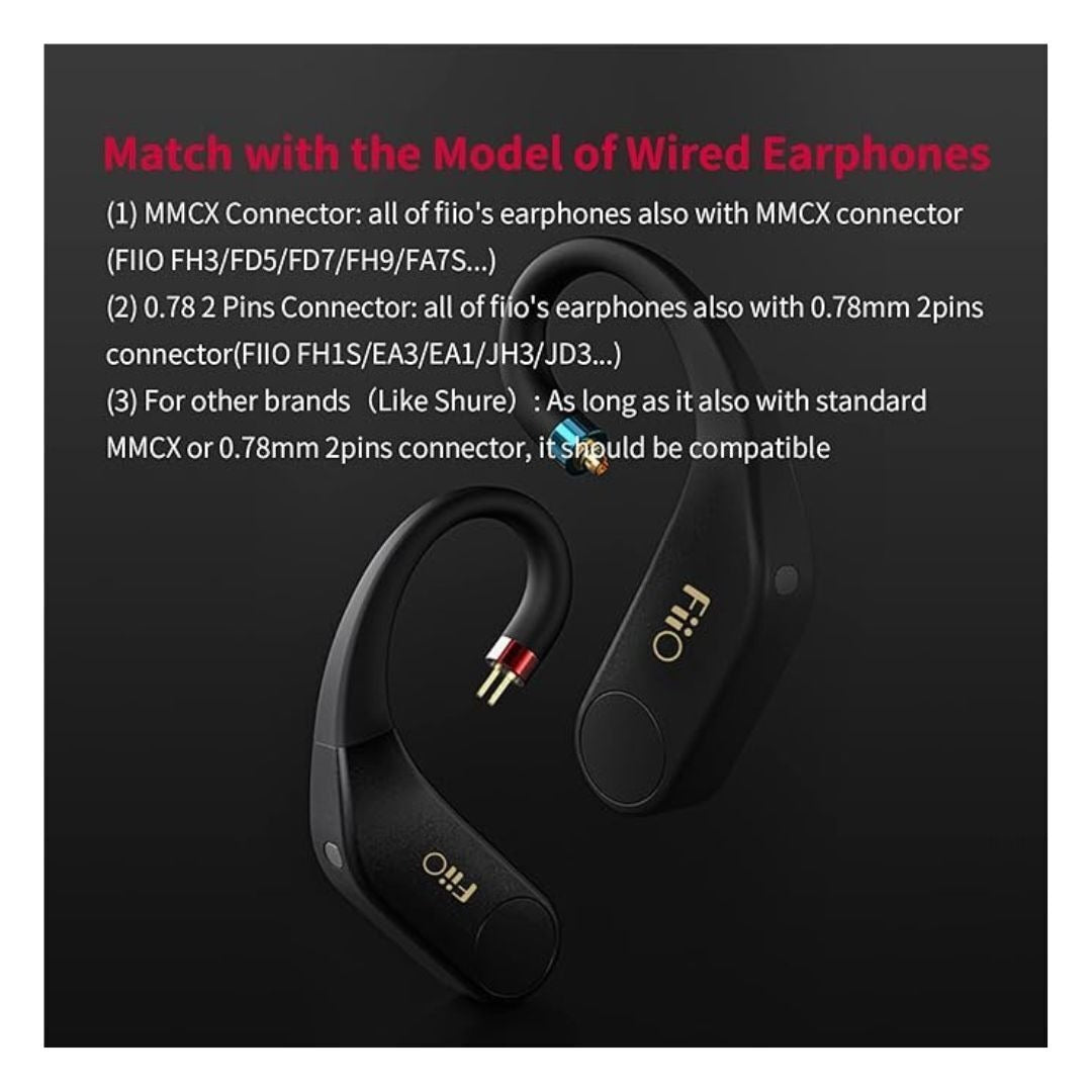 FiiO UTWS5 True Wireless Amplifier Bluetooth Earbuds Hook with Standard MMCX and 30 Hrs Battery Life