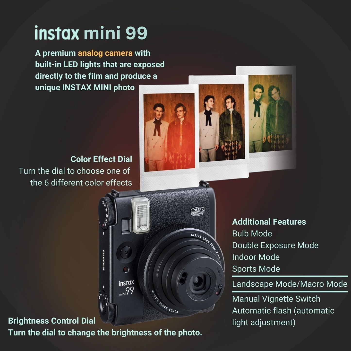 Fujifilm INSTAX MINI 99 Premium Analog Instant Camera with 40 Exposures Films, and Accessories