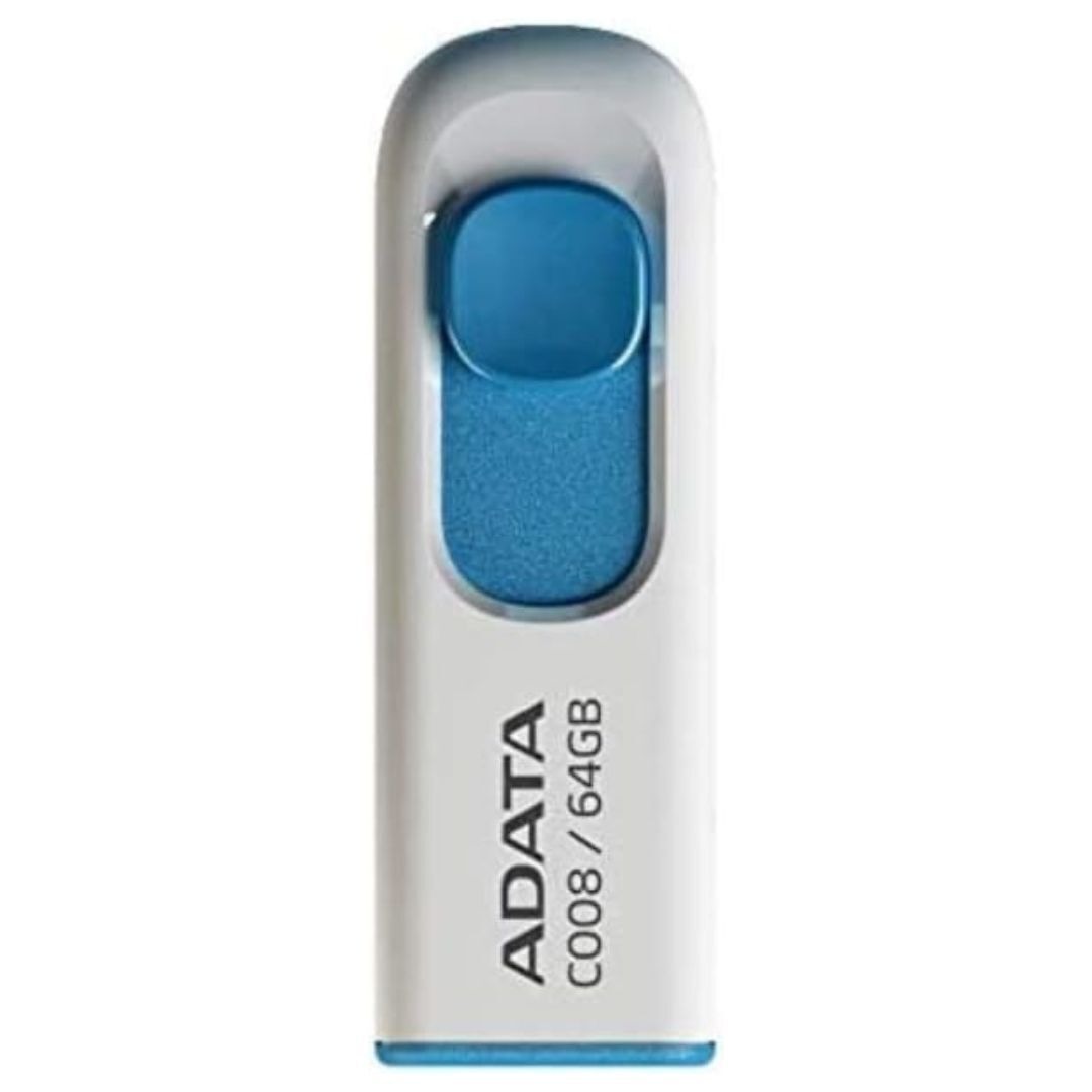 ADATA 64GB USB 2.0 Retractable Capless Flash Drive (Red)