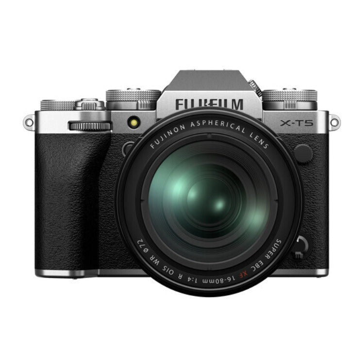 FUJIFILM X-T5 Mirrorless Camera with XF 16-80mm Lens - 40MP, 6.2K Video (Silver)