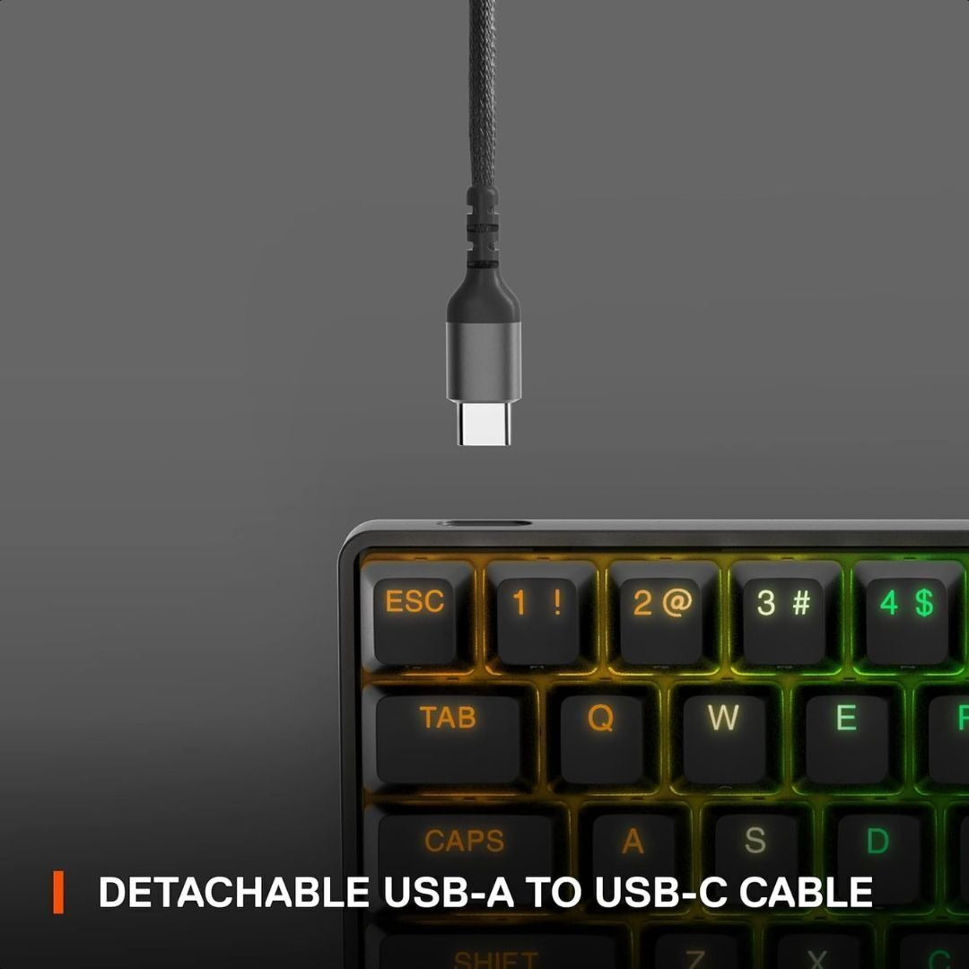 SteelSeries Apex Pro Mini Wired Gaming Keyboard with Adjustable Switches and RGB Lighting (Black)