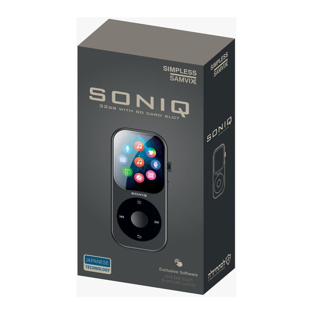 Samvix SONIQ Kosher Touch 32GB MP3 Player with SD Slot (Black)