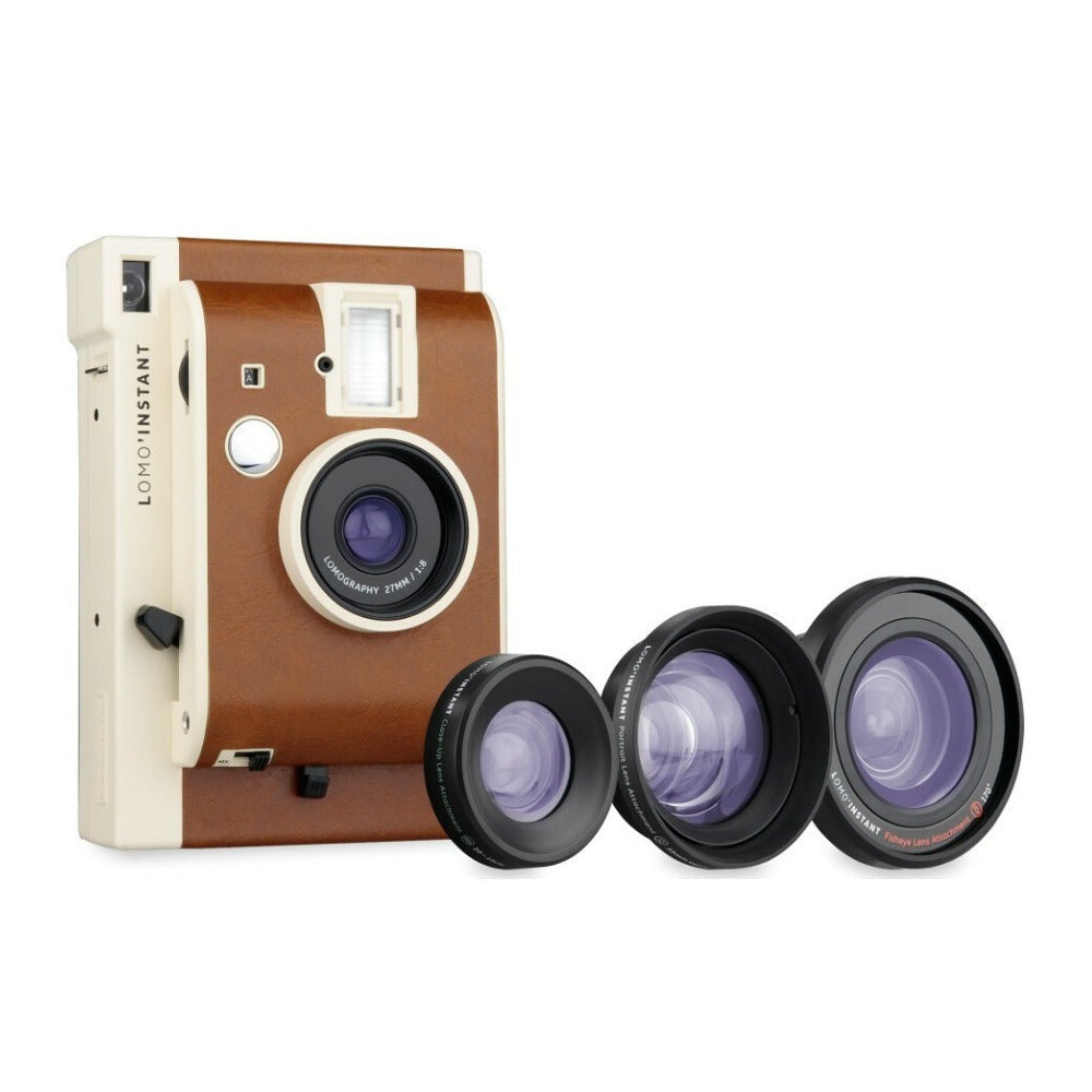 Lomo'Instant Mini Camera with 3 Lenses San Remo Edition Instax Film (2-Pack) and Instax Album Bundle