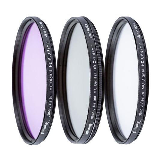 Ultimaxx 3-Piece Multi-Coated HD Professional 67mm Filter Kit (UV, FLD, CPL)