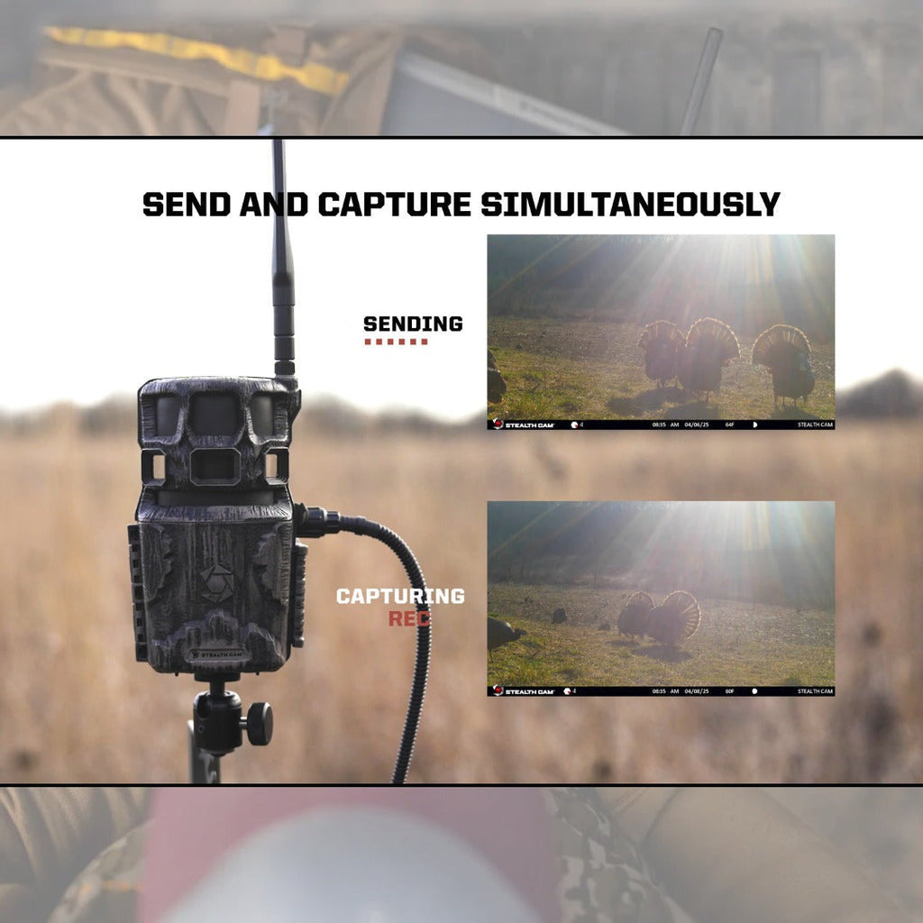 Stealth Cam Revolver Pro 2.0 360-Degree 1440p 40MP Brown Cellular Camera Bundle