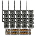 Spypoint Flex M Twin Pack 28MP Cellular Trail Cameras (10-Pack) with 20 x 32GB Memory Card Bundle