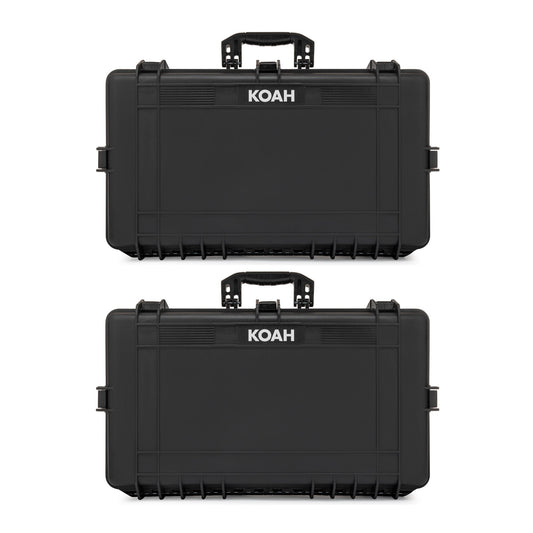Koah Weatherproof Hard Case with Customizable Foam (28 x 17 x 7 Inch, 2-Pack)