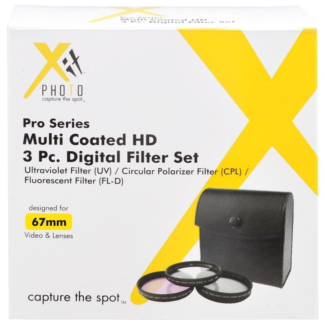 iZonix Pro Series 67mm Multi-Purpose Multi-Coated HD 3-Piece Digital Filter Set for Digital Cameras