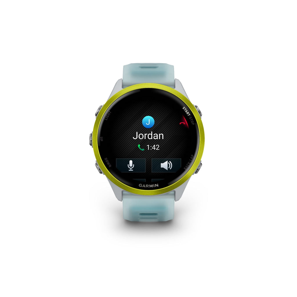 Garmin Forerunner 570 47mm (Yellow/Turquoise) GPS Smartwatch with Earbuds Bundle