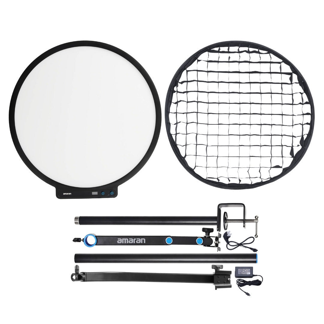 Amaran Verge Max Kit - Charcoal (US) with Light Control Grid and Stand Adapter
