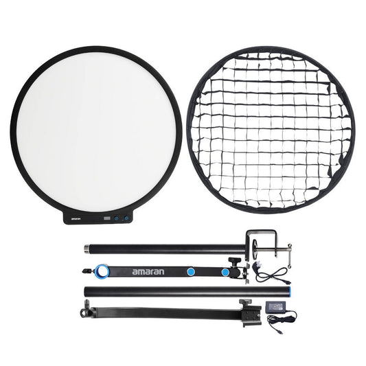 Amaran Verge Max Kit - Charcoal (US) with Light Control Grid and Stand Adapter
