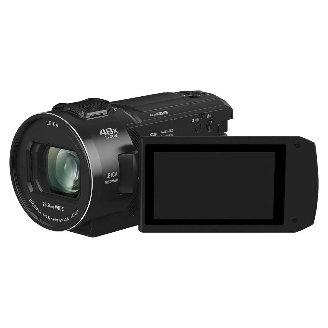 Panasonic HC-V800K HD Camcorder, Leica DICOMAR 25-600mm Zoom (Black) (Certified Refurbished)