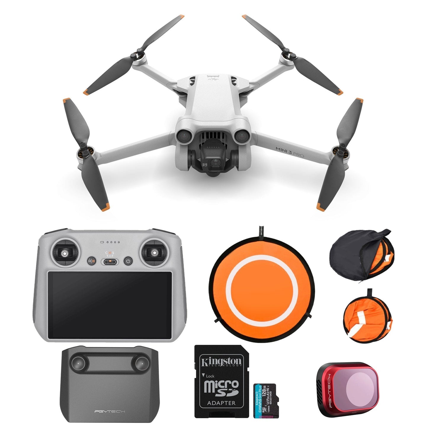 DJI Mini 3 Pro 1/1.3-Inch Sensor Foldable Drone with RC-N1 Remote with Drone Accessories