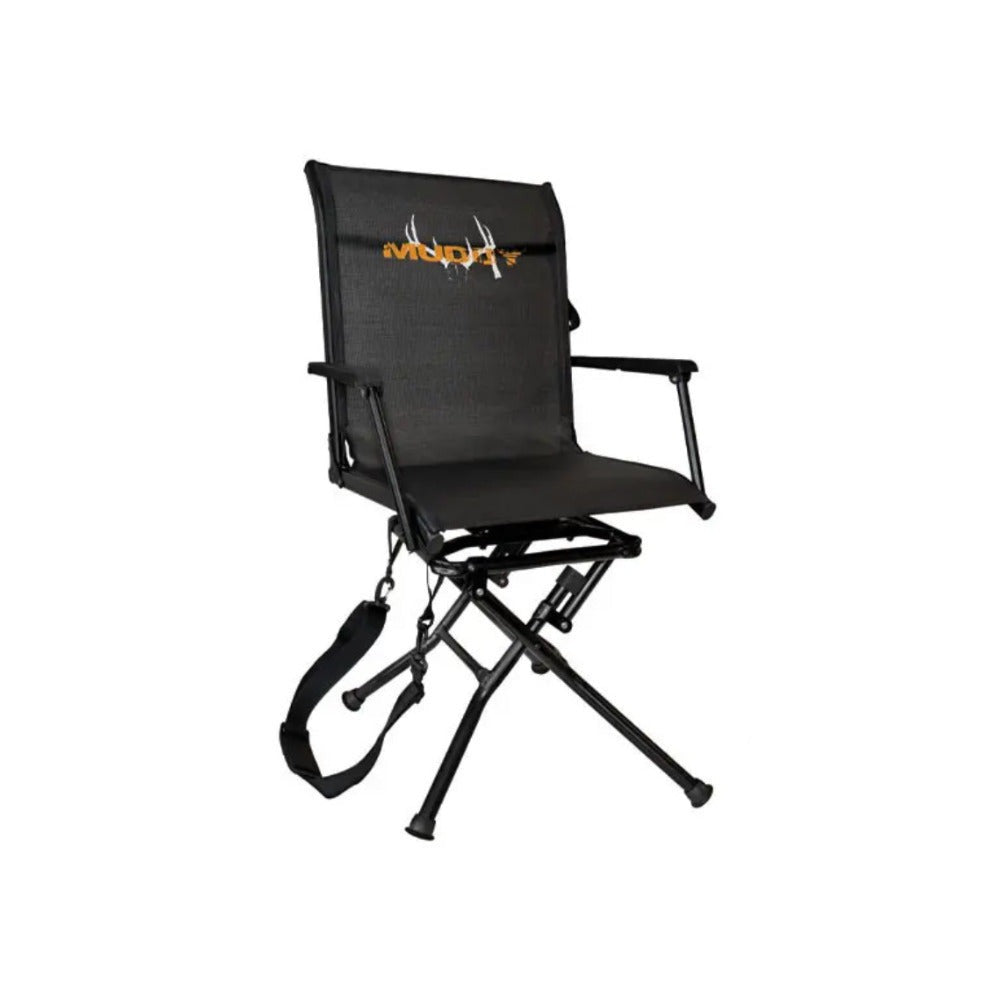 MUDDY Outdoors Swivel Ground Seat with Adjustable Legs 360 Degree Hunting Chair