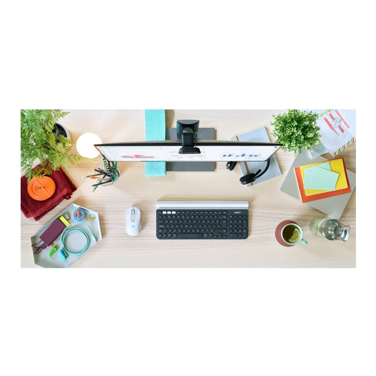 Logitech Signature M650 Wireless Mouse with Smartwheel Scrolling and Quiet Clicks (Off-White)