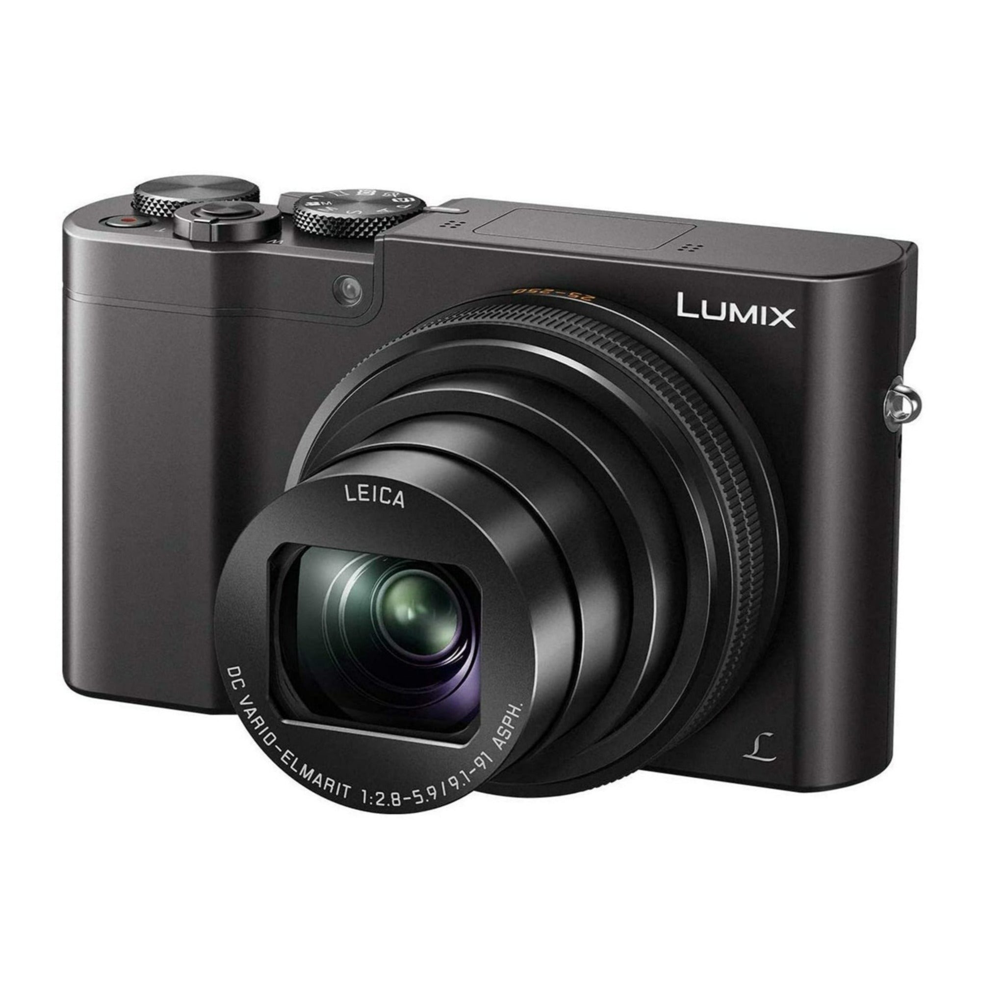 Panasonic LUMIX ZS100K Digital Camera, 20.1MP, 4K, 25-250mm LEICA Lens (Black) (Certified Refurbished)