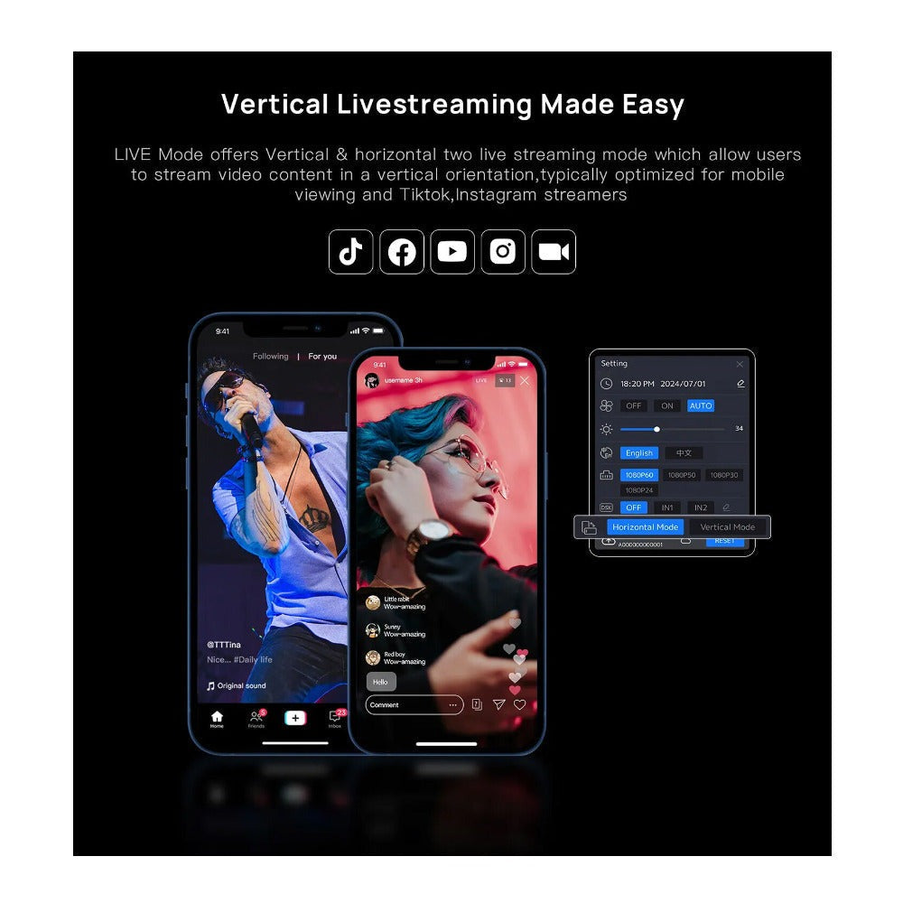 CineTreak MIXER LiVE 4K Video Streamer and Recorder with 5.5-Inch Display