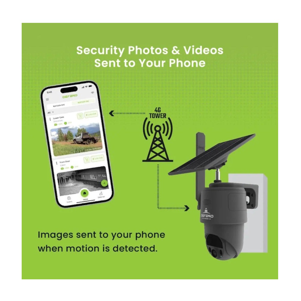 Tactacam 4K Defend 360 4G Cellular Security Camera with Full 360 Coverage