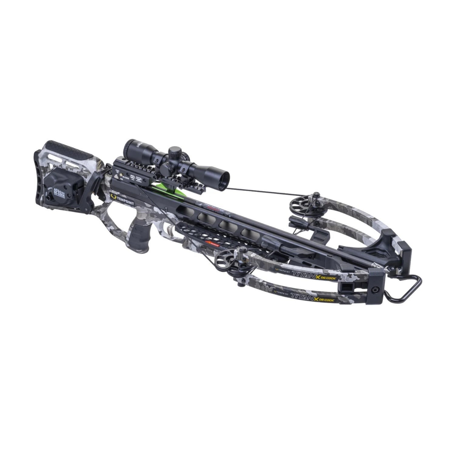 TenPoint Titan X Decock 400 FPS Forward Draw Crossbow (Moss Green) Bundle with Accessories
