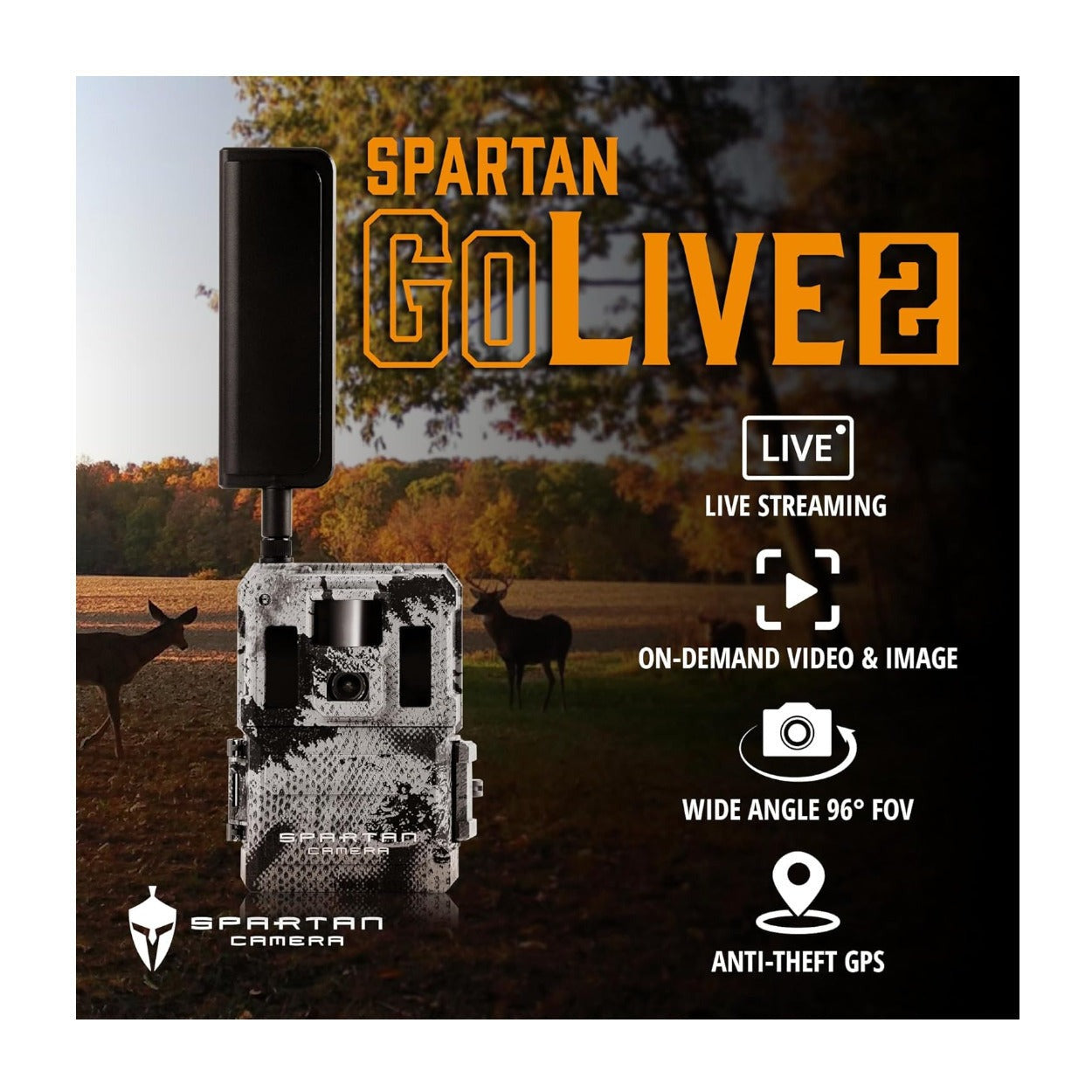 Spartan GoLive2 4G/LTE Trail Camera 4-Pack Bundle with Solar Panel & Accessories