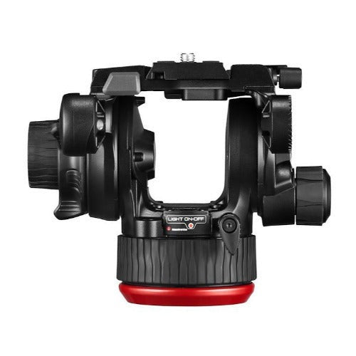 Manfrotto 504X Fluid Video Head with MVTTWINMA Aluminum Twin Leg Tripod with Middle Spreader