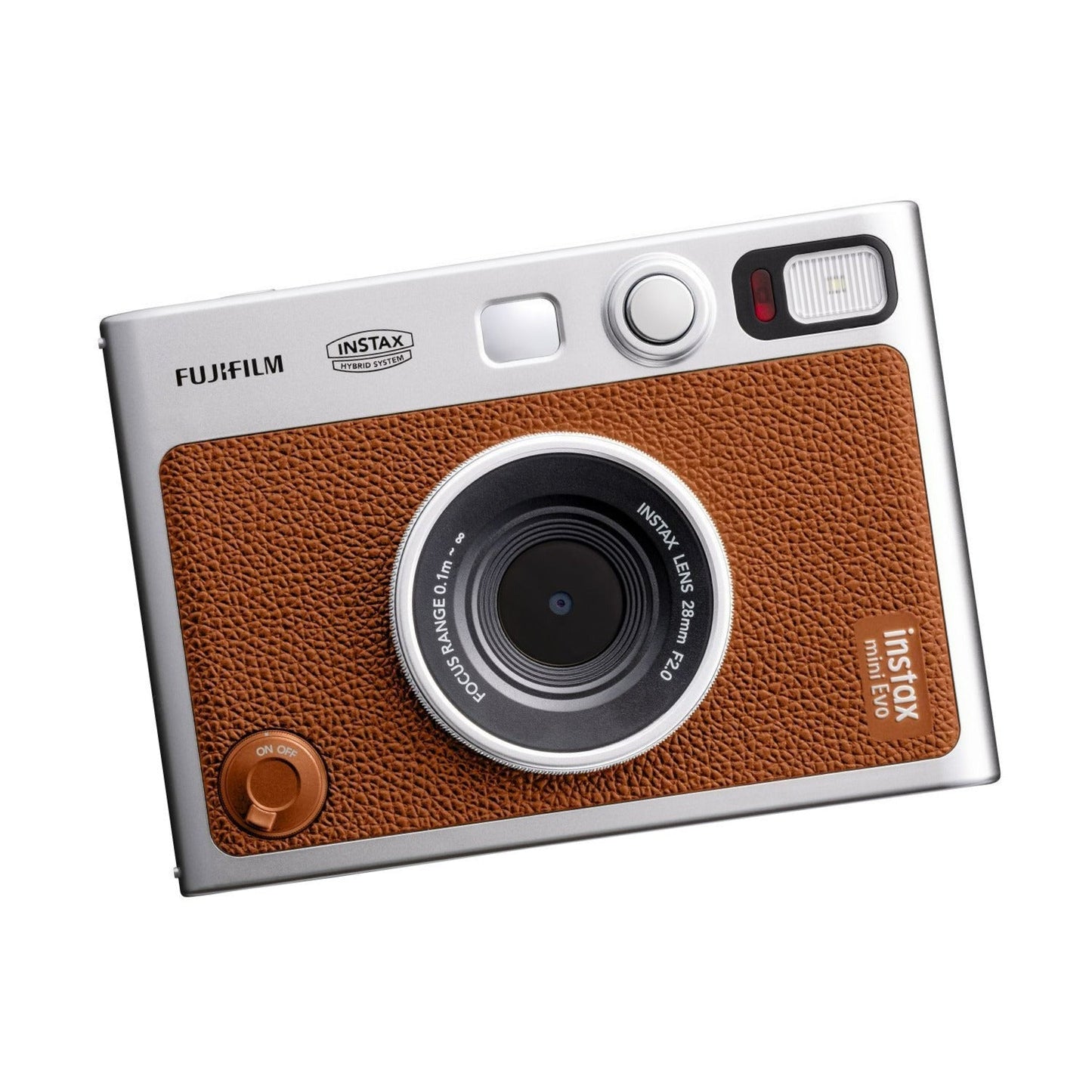 Fujifilm Instax Mini Evo 1/5-Inch CMOS F2.0 Aperture Instant Camera (Brown)