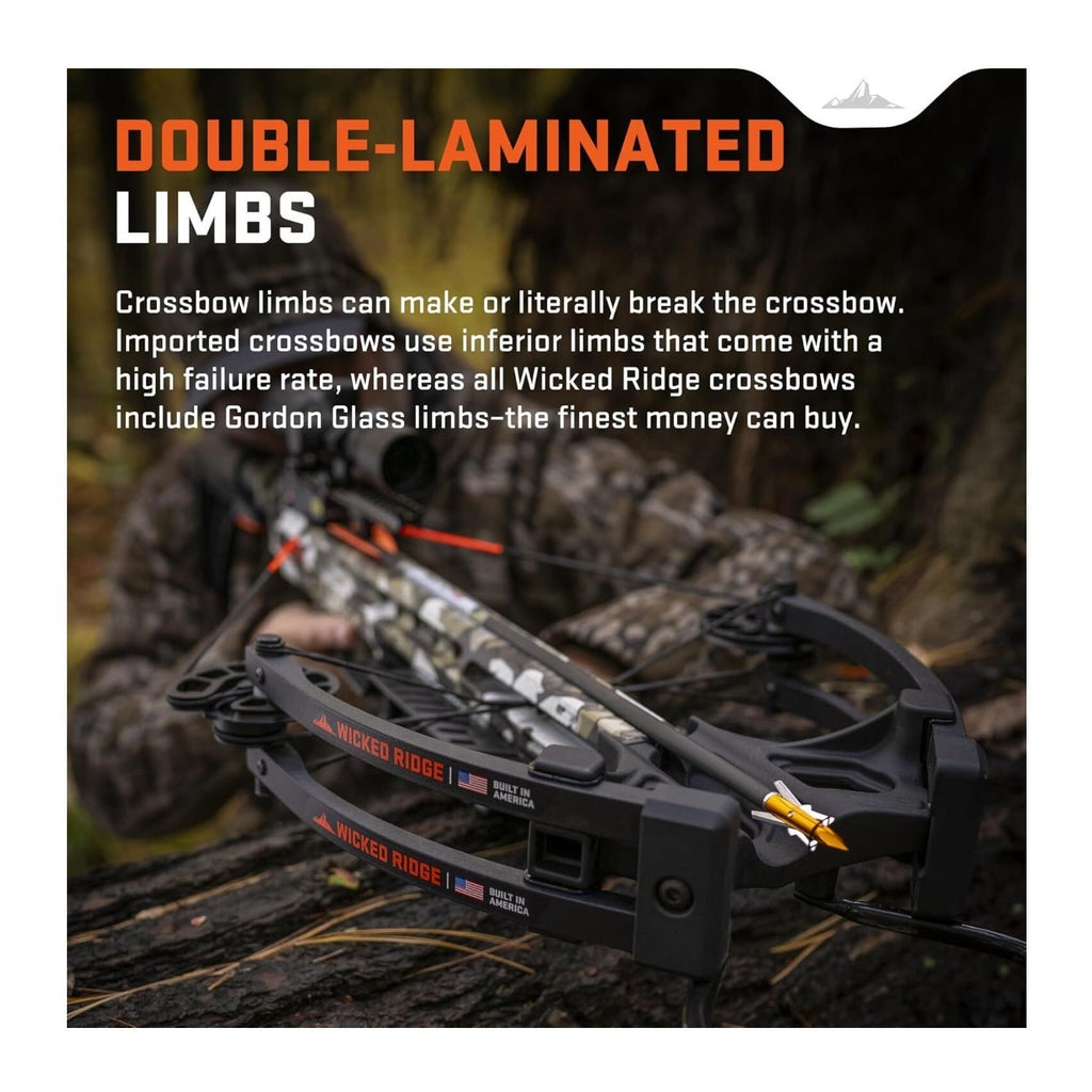 Wicked Ridge Warrior 400 Crossbow 400 FPS with Scope and Arrows