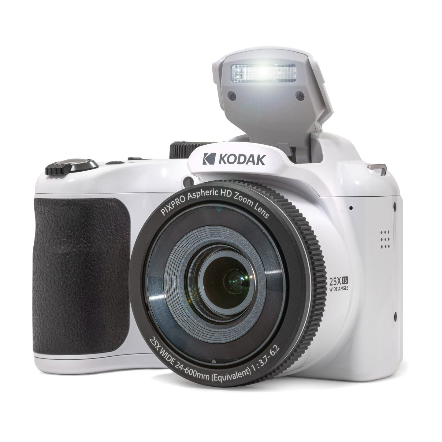 Kodak PIXPRO AZ255 Astro Zoom 16MP Digital Camera (White) with 64GB Memory Card and Accessory Bundle