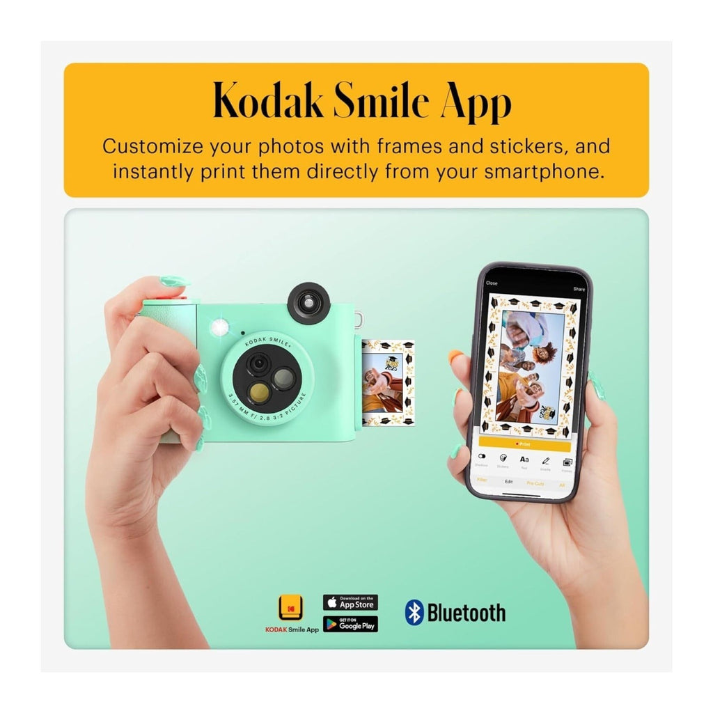 KODAK Smile+ Wireless Digital Instant Print Camera with Effect-changing Lens (Green)