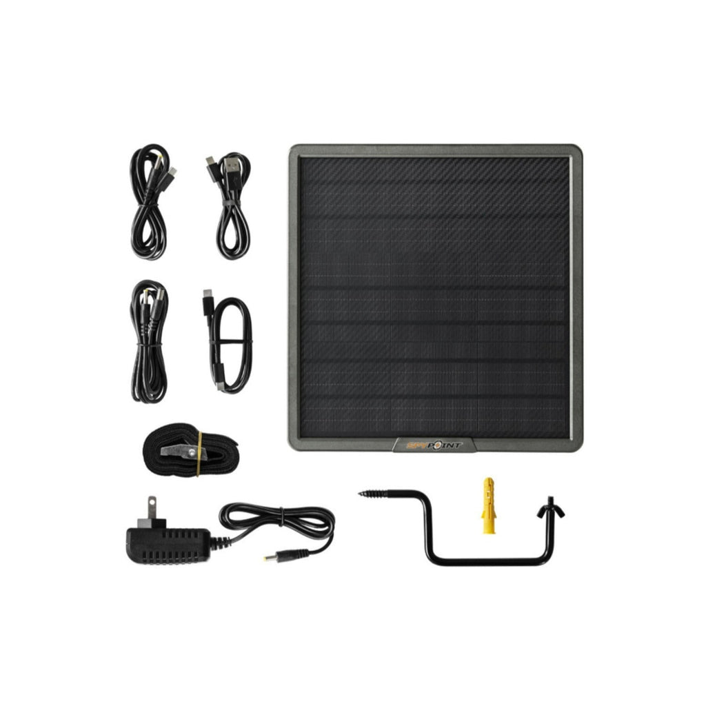 Spypoint SPLB-22 10-Watts Lithium Battery Solar Panel Bundle with High-Speed Card Reader (4-Pack)