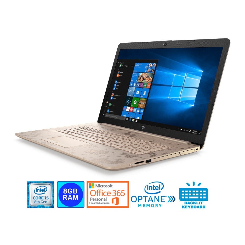 HP 17-BY0031-CY 17.3" HD+ Laptop, Intel Core i5-8250U, 8GB RAM, 1TB HDD + 16GB Intel Optane, Microsoft Office 365 (1-Year) (Certified Refurbished)
