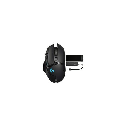 Logitech G502 Lightspeed Wireless Gaming Mouse Bundle with RGB Gaming Mouse Pad and USB 3.0 Hub