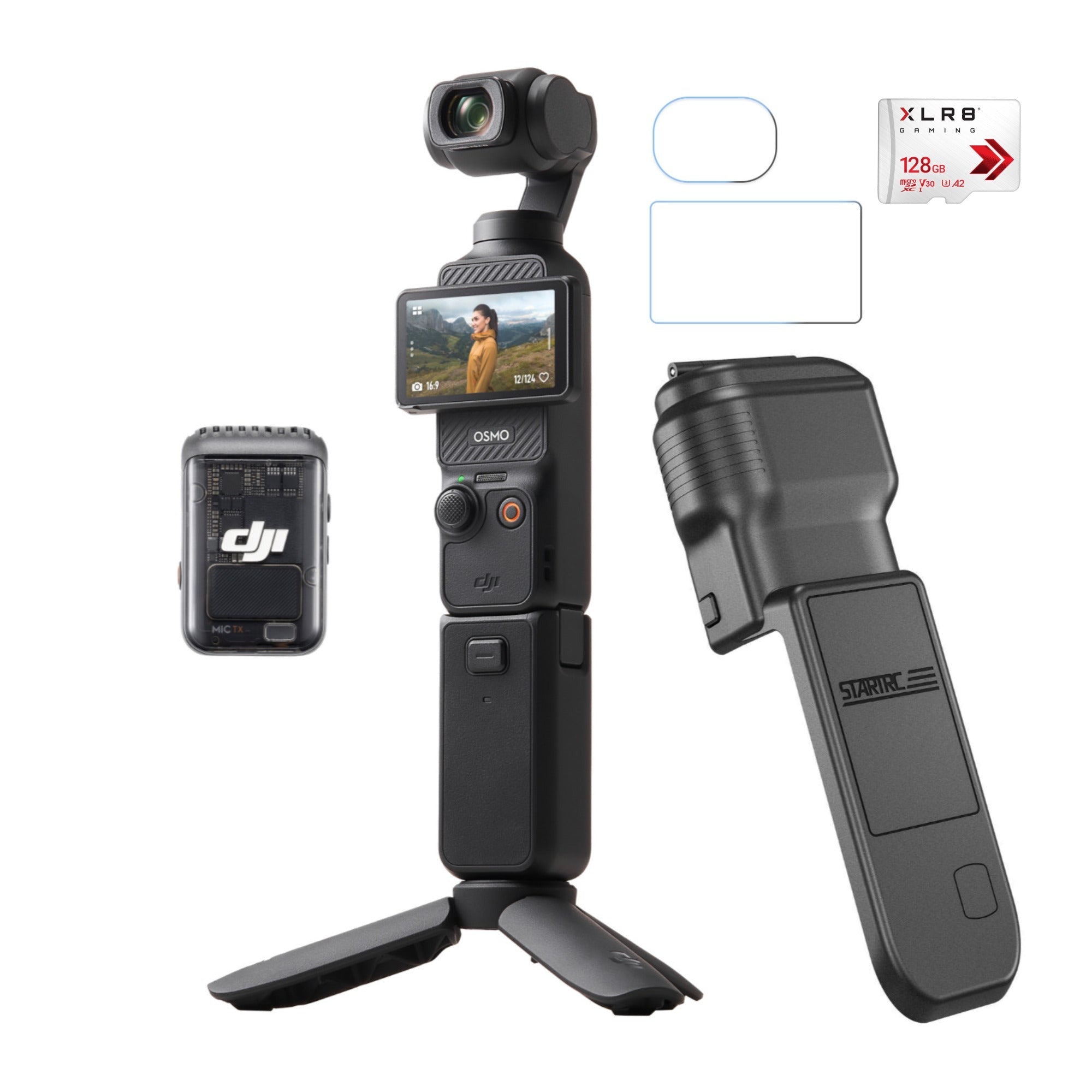 DJI Osmo Pocket 3 Creator Combo Bundle with 128GB microSD Card and Accessories