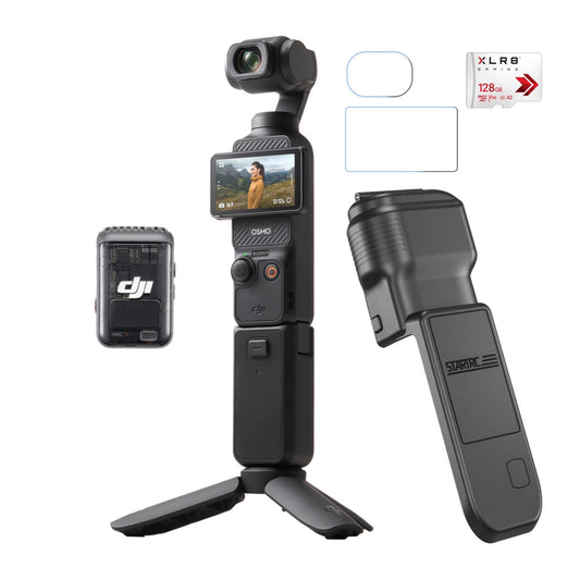 DJI Osmo Pocket 3 Creator Combo Bundle with 128GB microSD Card and Accessories