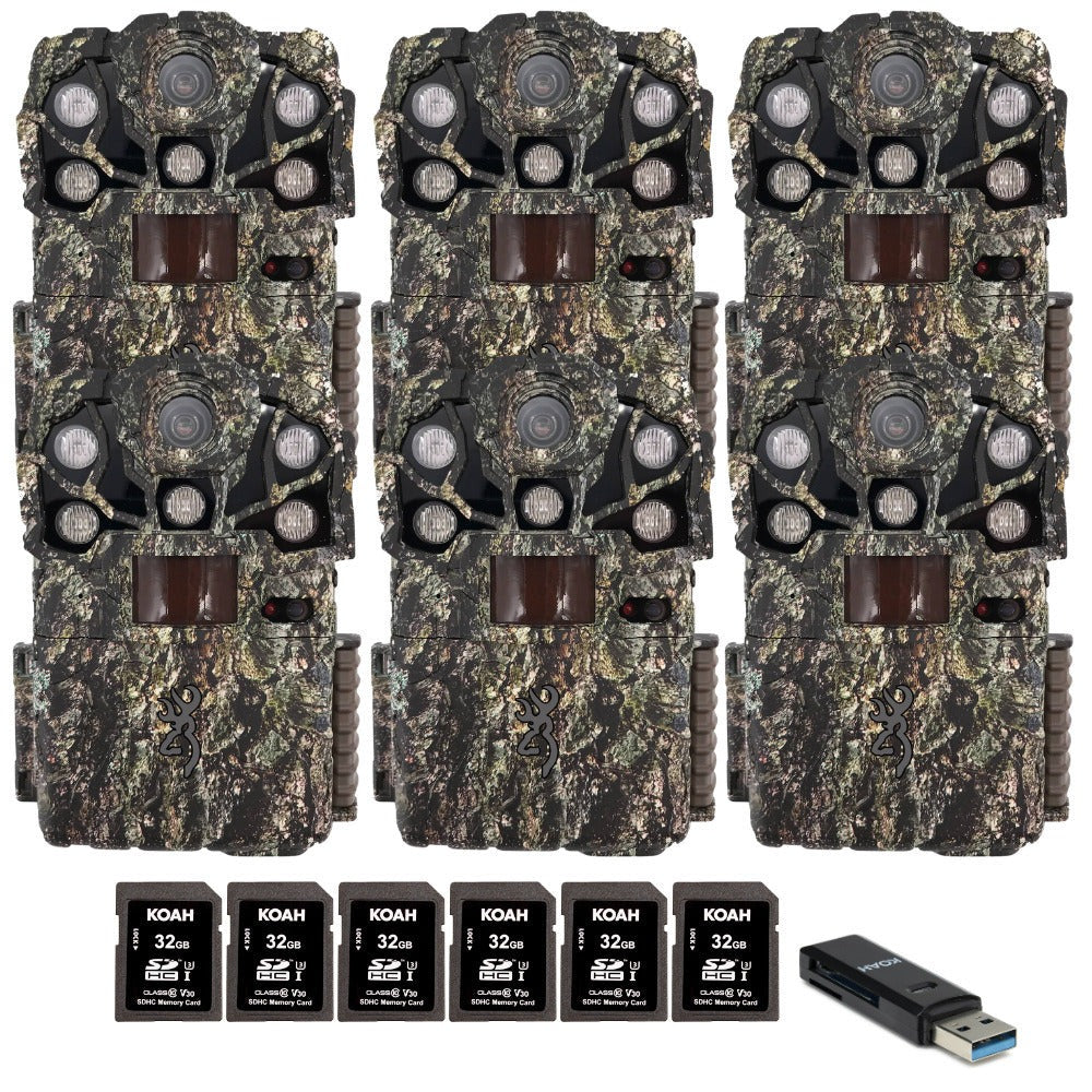 Browning Recon Force Elite Ultra Non-Cellular Trail Camera (6 Pack) Bundle