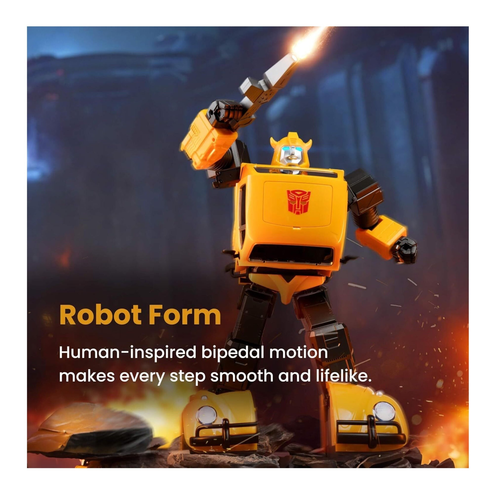 Robosen Bumblebee Flagship Transformer Robot Toy - Programmable with Voice and App Control